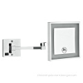 Square lighted magnifying makeup mirror for hotel room mr8023